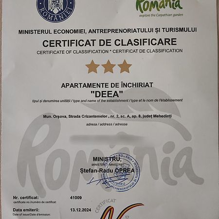 Apartamento Deea Orşova Exterior foto
